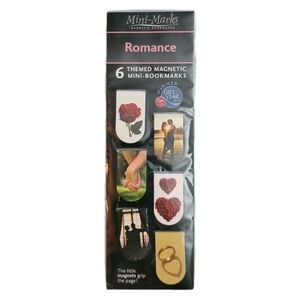 IF 2010 Magnetic Bookmarks 6 Mini-Marks Romance Novel Love Themed Page Tag #2510